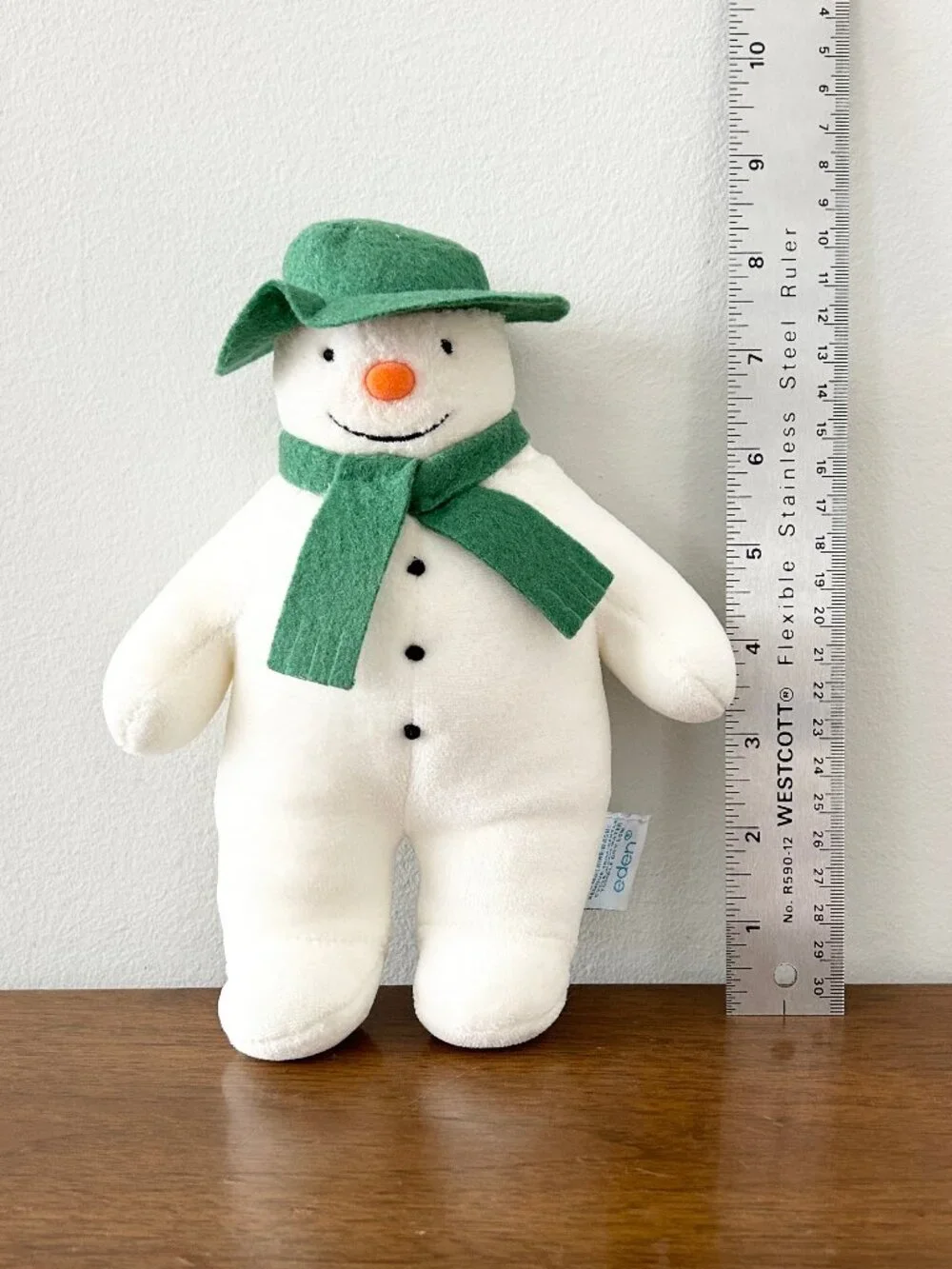 Vintage Eden THE SNOWMAN Plush Raymond Briggs 9” Stuffed Animal Toy Christmas